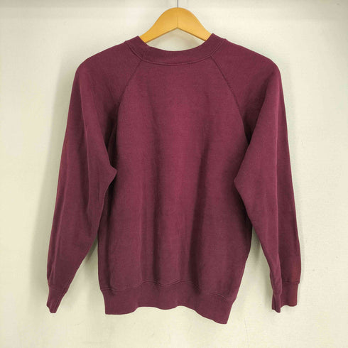 ヘインズ Hanes 80-90S USA製 リスプリント ラグランスリーブ クルーネックスウェット レディース import:M